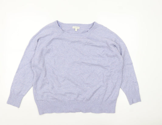 Monsoon Women’s Purple Knit Crew Neck Pullover Jumper M
