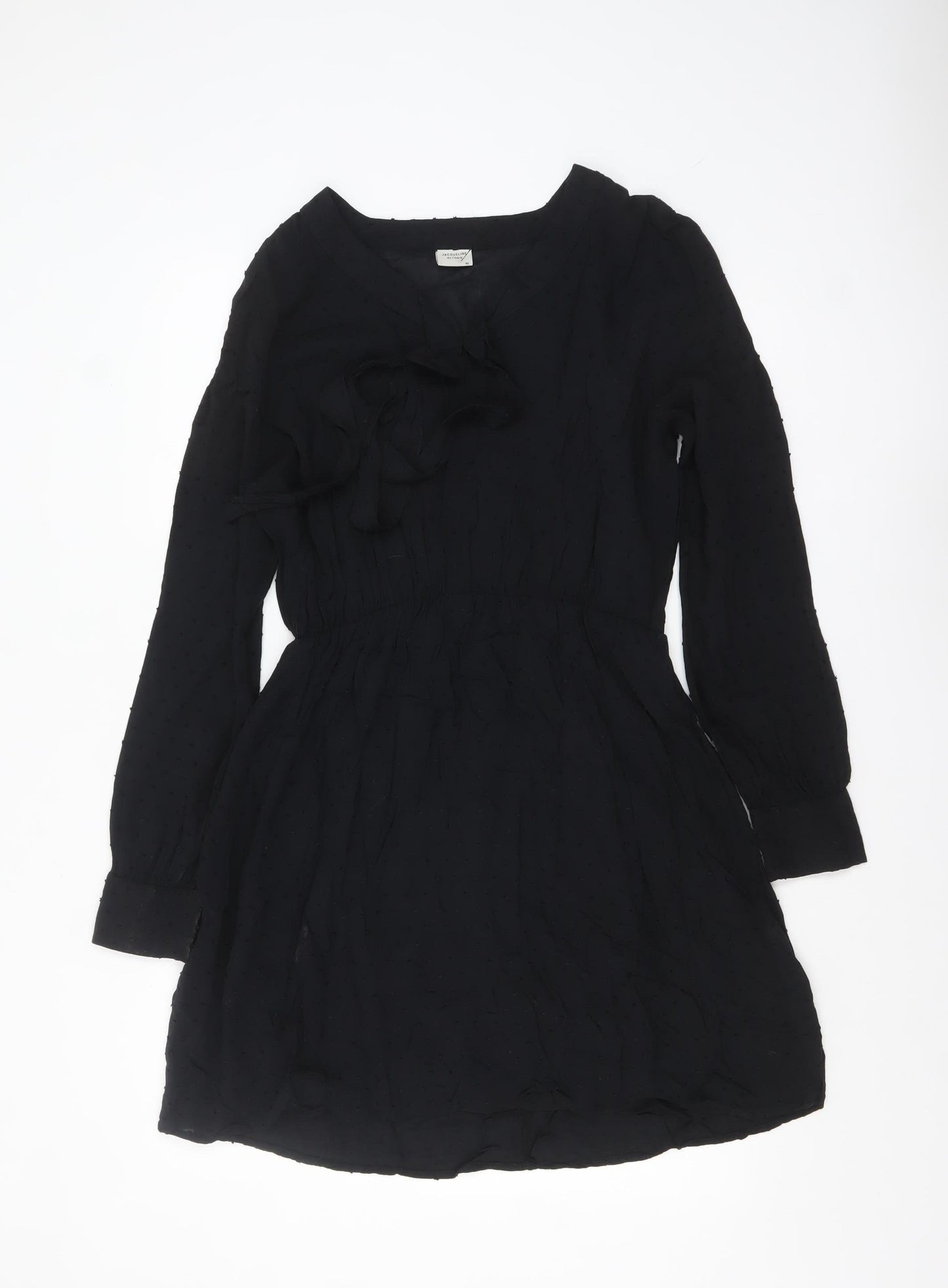 Jacqueline de Yong Women’s Black Fit & Flare Short Viscose Dress Size 12