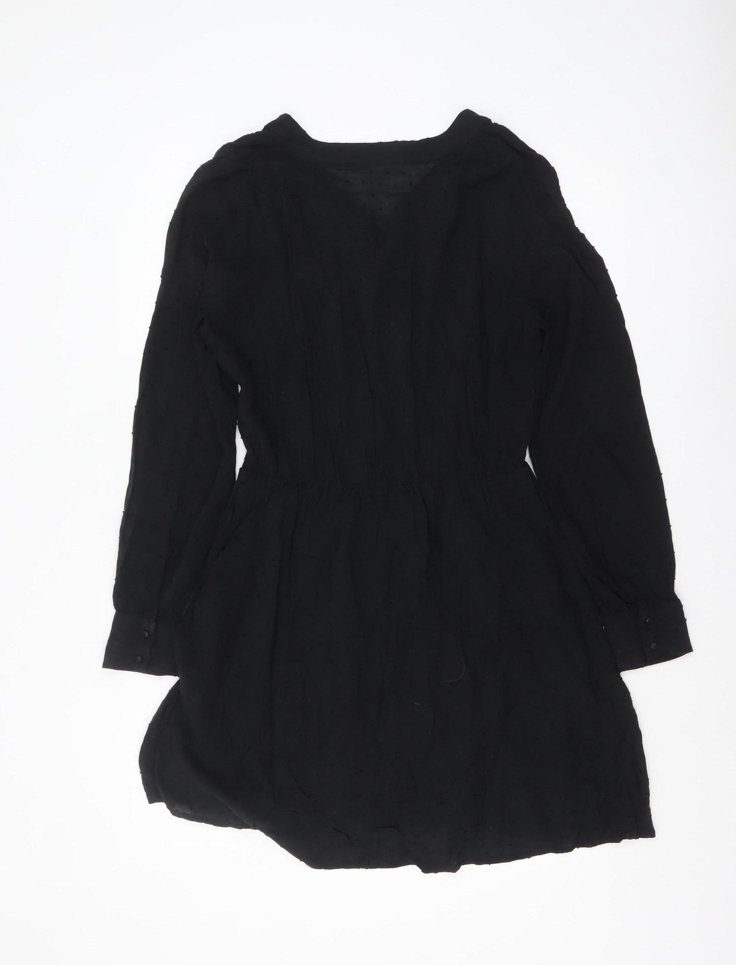 Jacqueline de Yong Women’s Black Fit & Flare Short Viscose Dress Size 12