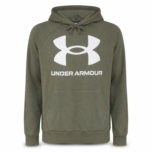 Under Armour Men's Green Pullover Hoodie L Relaxed Fit Sportswear