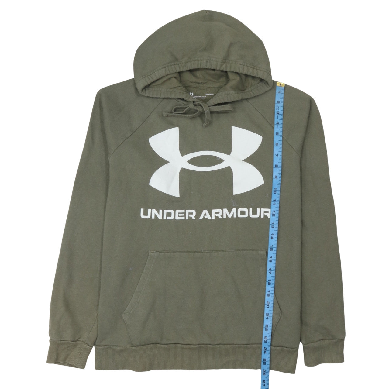 Under Armour Men's Green Pullover Hoodie L Relaxed Fit Sportswear