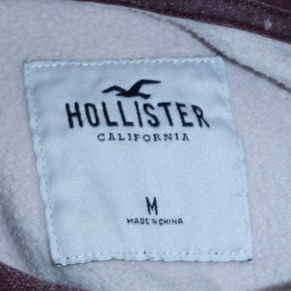Hollister Men’s Multicoloured Pullover Hoodie Medium Fleece Logo