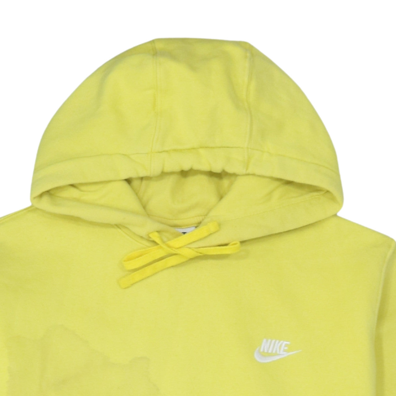 Nike Women's Yellow Pullover Hoodie Sweatshirt Size M Cotton Blend
