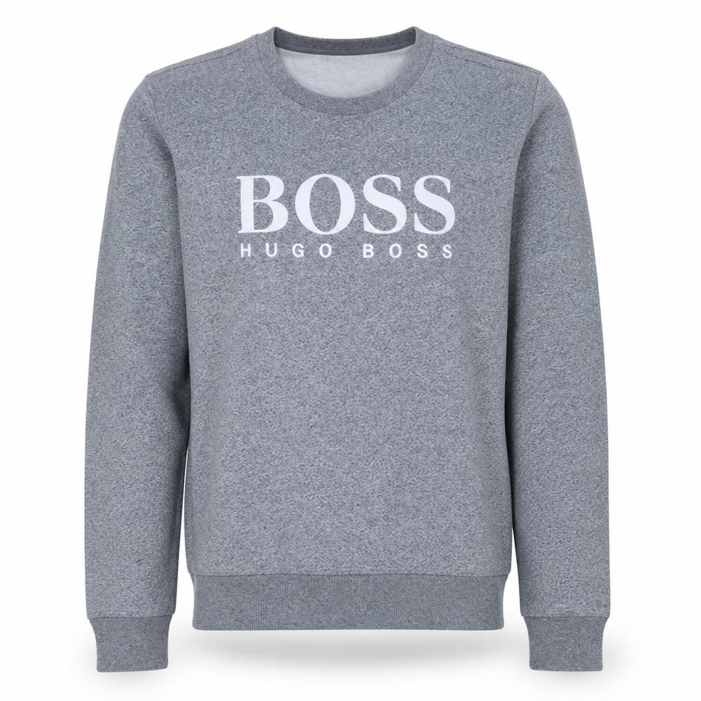 Hugo Boss Men's Grey Logo Pullover Sweatshirt Size S