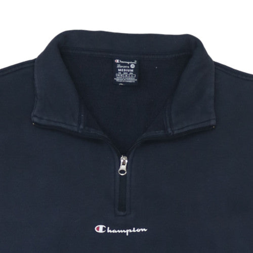 Champion Women's Black Medium 1/4 Zip Pullover Sweatshirt