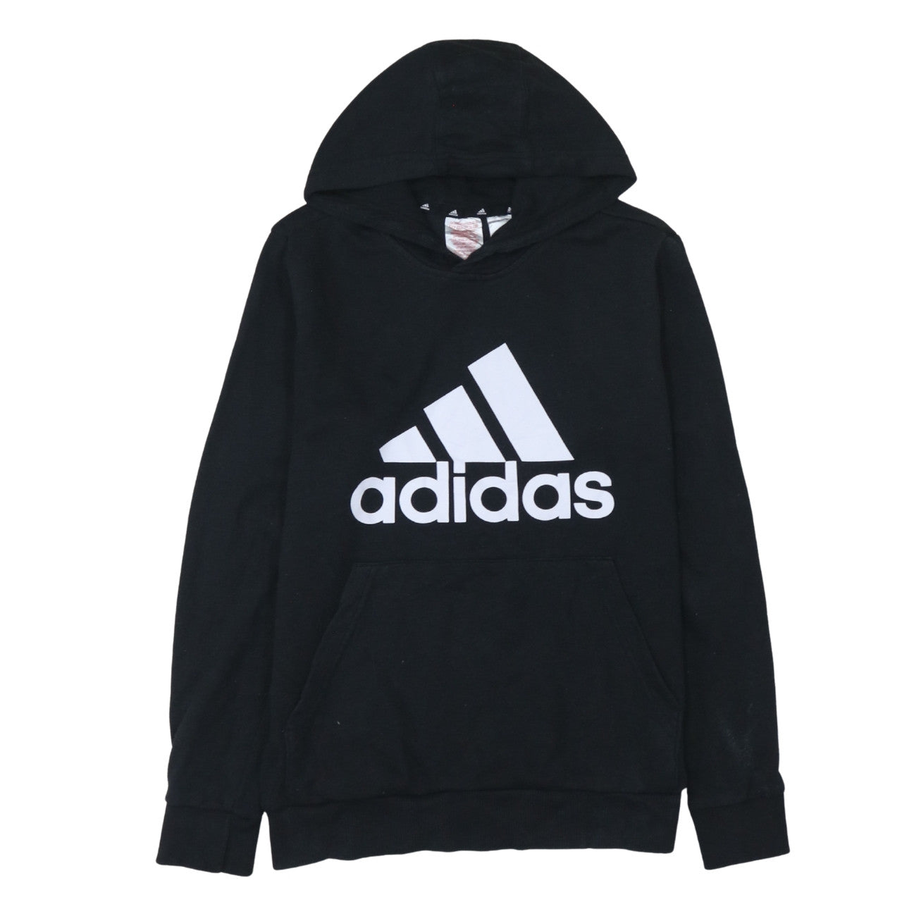 Adidas Boys Black Pullover Hoodie 13-14 Years Regular Fit Graphic Logo