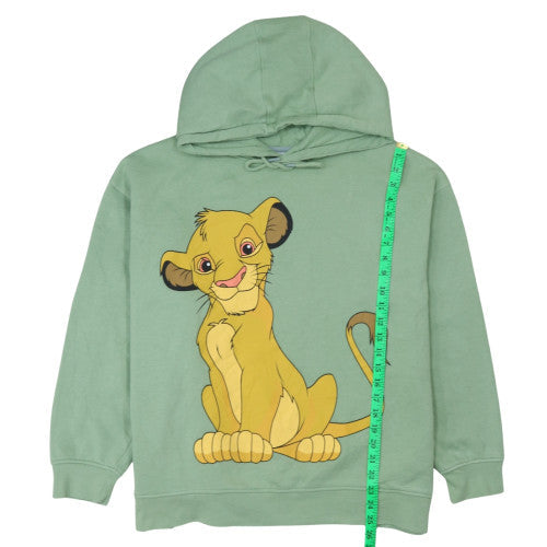 Disney Primark Women Green Hoodie XL Lion King Simba Graphic Pullover