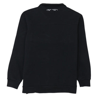 Brand and care label for Puma Men's Black L 1/4 Zip Fleece Sweatshirt
