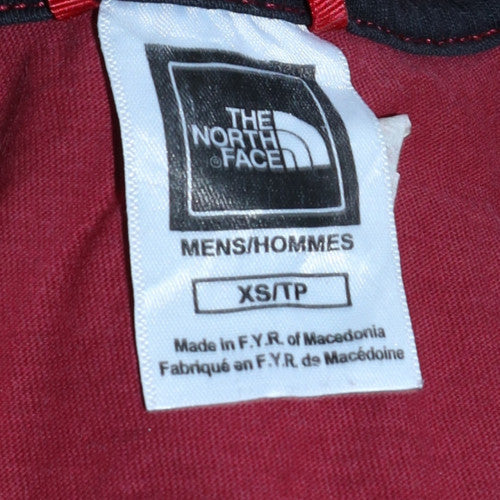 The North Face Men's Red Cotton Crew Neck Short Sleeve T-Shirt XS