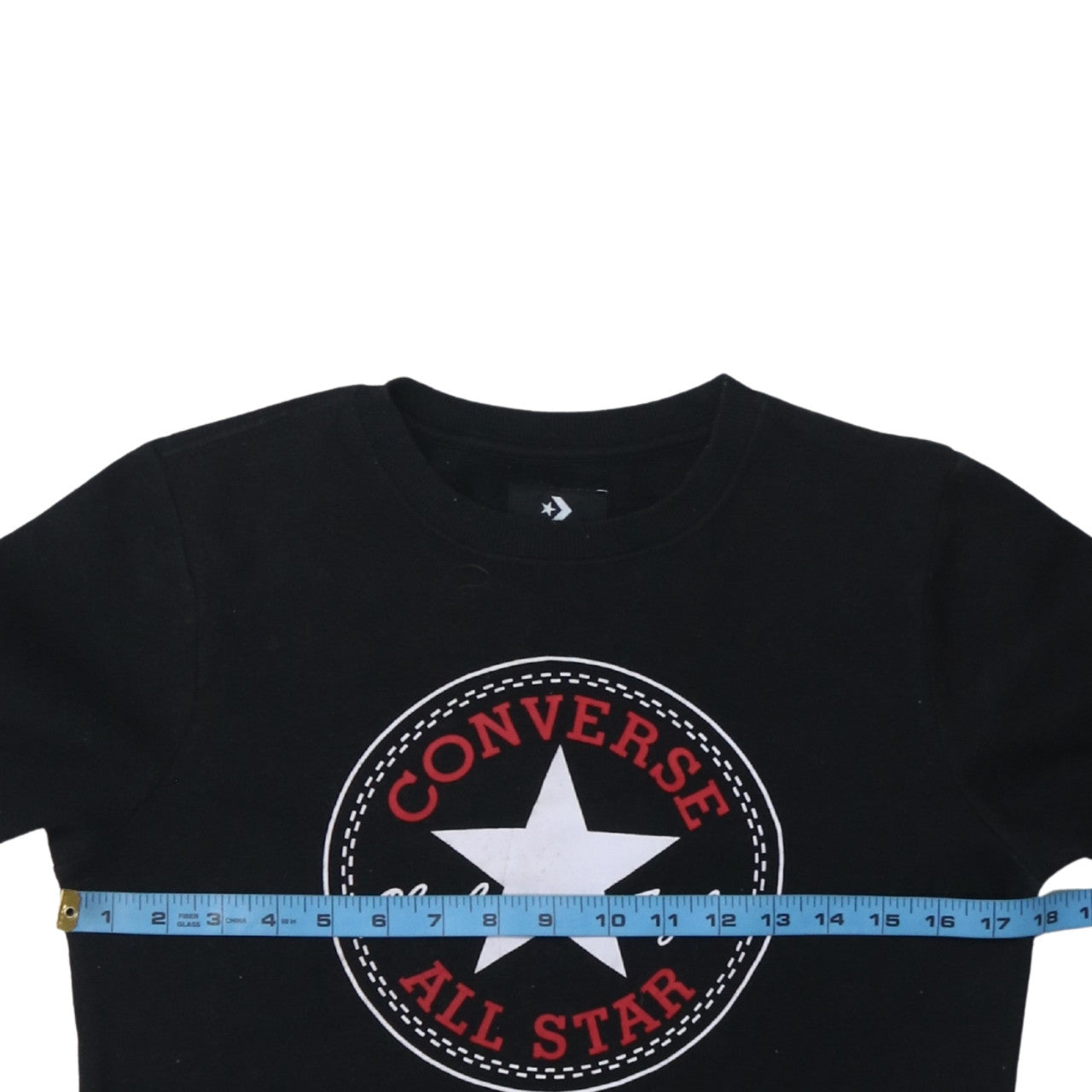 Converse Boys Black Graphic Logo Crew Neck Pullover Sweatshirt 12-13 Years