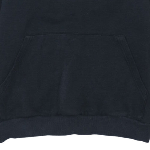 Adidas Boys Black Pullover Hoodie 13-14 Years Fleece Lined Logo Sweatshirt
