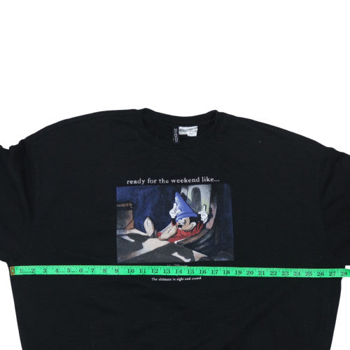 H&M Divided Disney Women Black XL Pullover Sweatshirt Mickey Fantasia