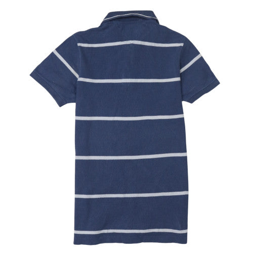 Tommy Hilfiger Men's Blue Slim Fit Striped Polo Shirt Size M
