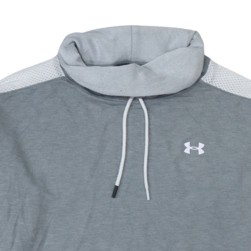 Under Armour Men's Grey L Pullover Hoodie Lightweight High Neck