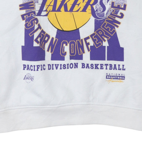Primark Women’s White Los Angeles Lakers Pullover Sweatshirt Size 10