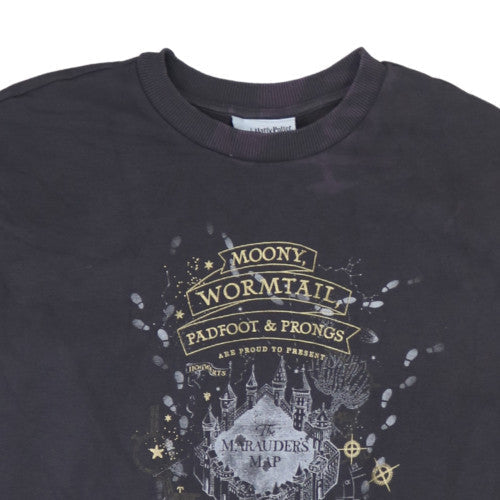 George Harry Potter Women's Black Crew Neck Sweatshirt M 12-14