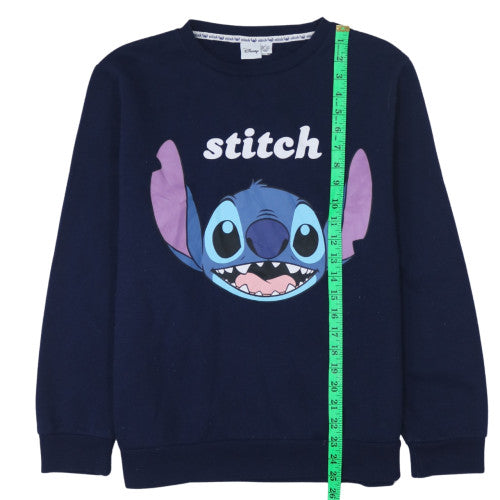 Disney Stitch Navy Blue Womens L Sweatshirt Pullover Casual
