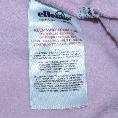 Ellesse Womens Pink Crew Neck Pullover Sweatshirt UK 12
