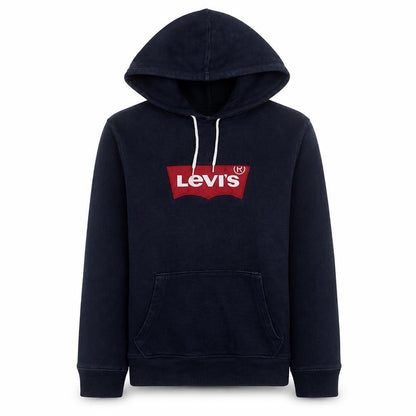 Levi's Women's Navy Pullover Hoodie Small Logo Cotton Sweatshirt
