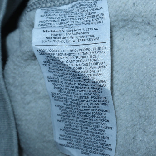 Nike Men's Grey Pullover Hoodie M Regular Fit Fleece Sweatshirt