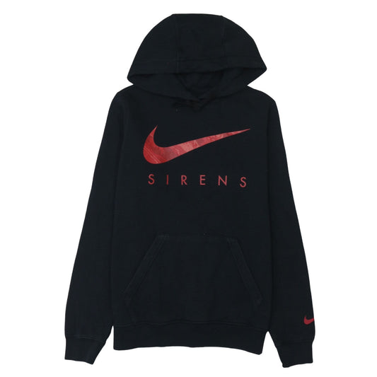 Nike Men's Black S Pullover Hoodie with Red Logo Graphic