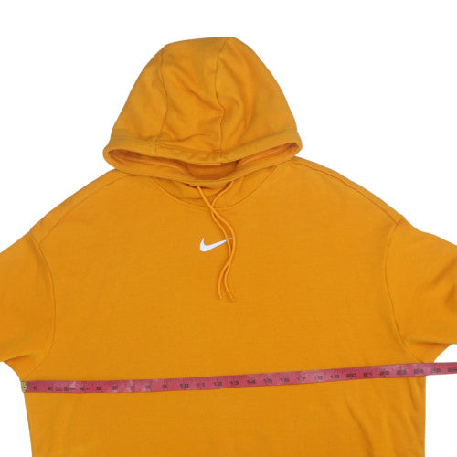 Nike Women's Yellow Pullover Hoodie Sweatshirt Size M Cotton Blend