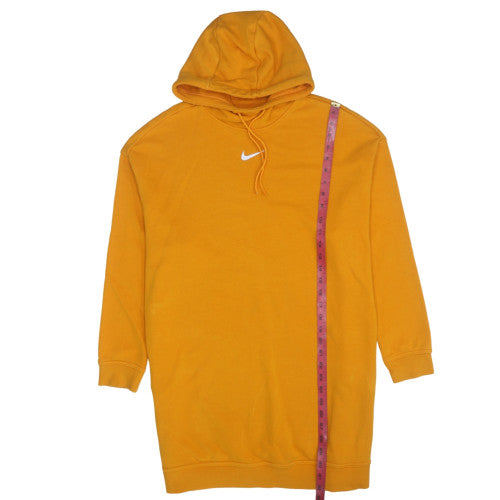 Nike Women's Yellow Pullover Hoodie Sweatshirt Size M Cotton Blend