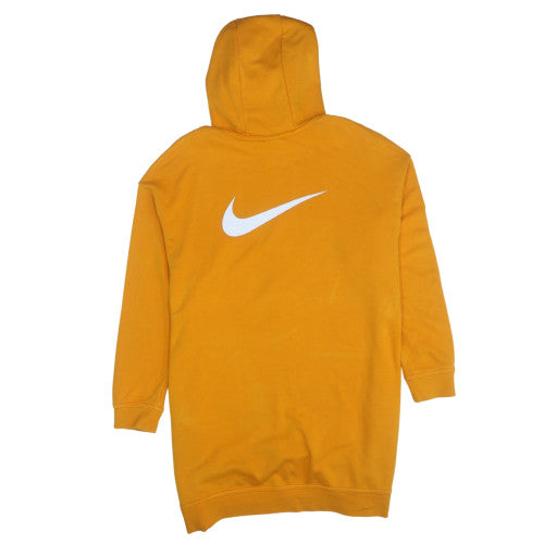Nike Women's Yellow Pullover Hoodie Sweatshirt Size M Cotton Blend