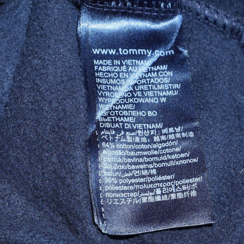 Tommy Hilfiger Men's Blue Full Zip Hoodie Size S Logo Fleece