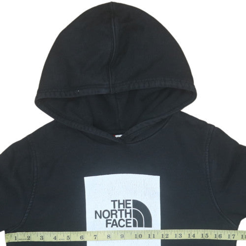 The North Face Boys Black Pullover Hoodie L Cotton Fleece Logo Sweatshirt
