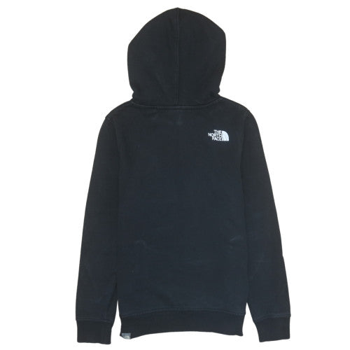 The North Face Boys Black Pullover Hoodie L Cotton Fleece Logo Sweatshirt