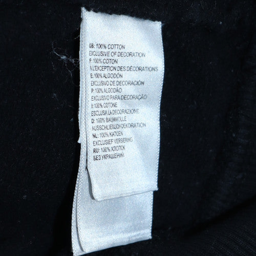 The North Face Boys Black Pullover Hoodie L Cotton Fleece Logo Sweatshirt