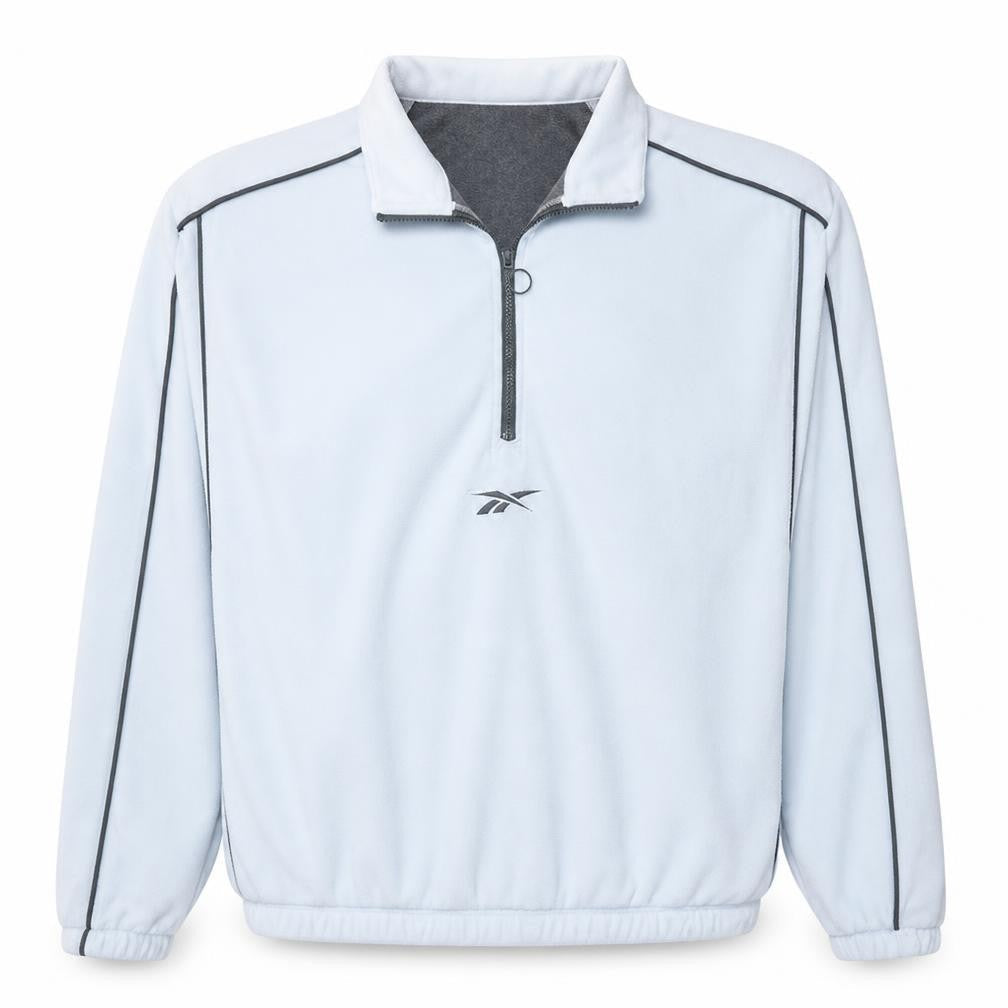 Reebok Women’s Light Grey 1/4 Zip Pullover Sweatshirt M