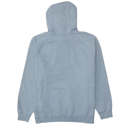 Nike Men Grey XL Pullover Hoodie with Logo Print and Kangaroo Pocket