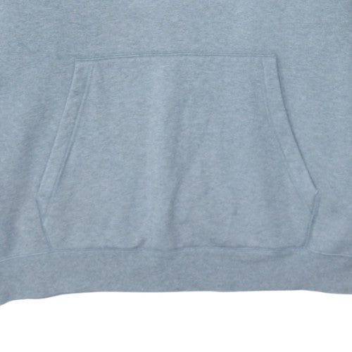 Nike Men Grey XL Pullover Hoodie with Logo Print and Kangaroo Pocket