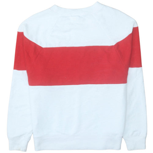 GAP Men's White Red Logo Sweatshirt XS Pullover Crew Neck