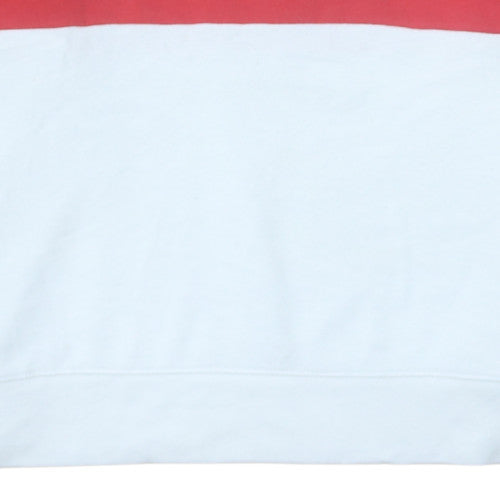 GAP Men's White Red Logo Sweatshirt XS Pullover Crew Neck