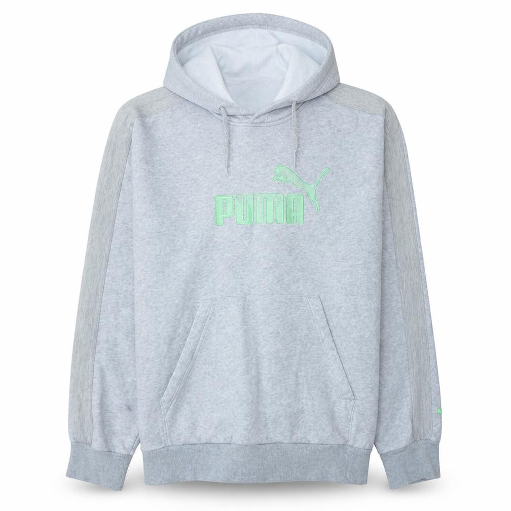 Puma Men’s Grey XL Pullover Hoodie with Logo and Pockets