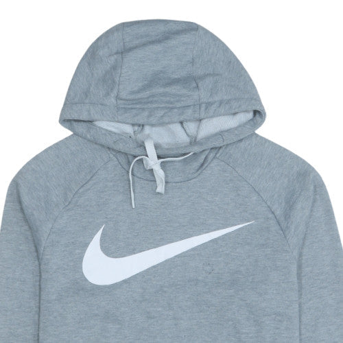 Nike Men's Grey Dri-Fit Logo Pullover Hoodie Size M