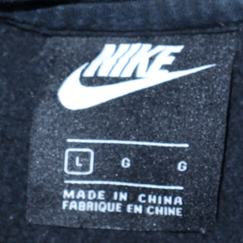 Nike Men's Black Pullover Hoodie L Logo Fleece Sweatshirt