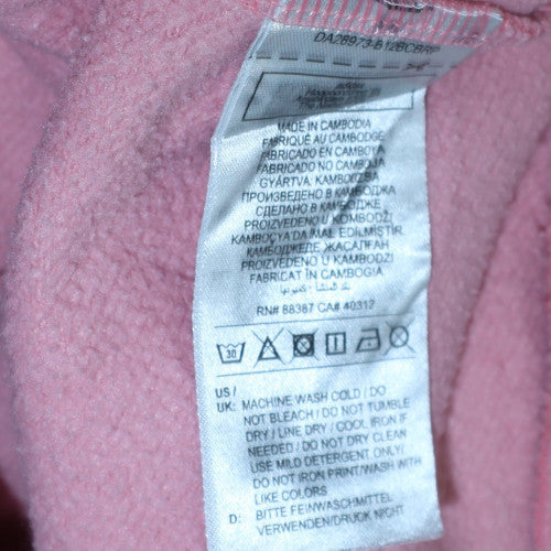 Adidas Girls Pink Pullover Hoodie Cotton Blend Regular Fit Sweatshirt