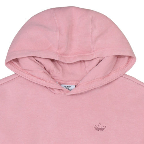 Adidas Girls Pink Pullover Hoodie Cotton Blend Regular Fit Sweatshirt