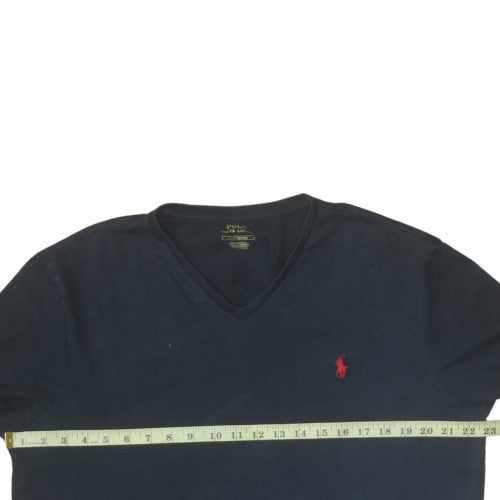 Ralph Lauren Men's Black V-Neck Cotton T-Shirt Size L