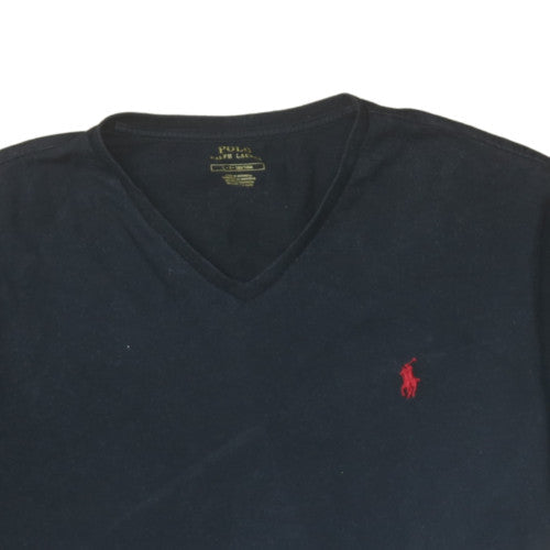 Ralph Lauren Men's Black V-Neck Cotton T-Shirt Size L