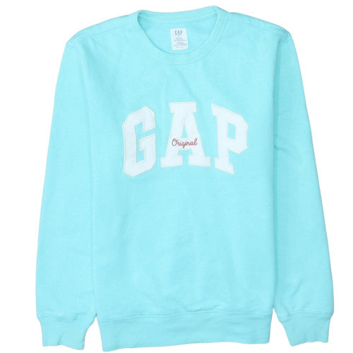 GAP Men's Blue Logo Pullover Sweatshirt Size S Crew Neck