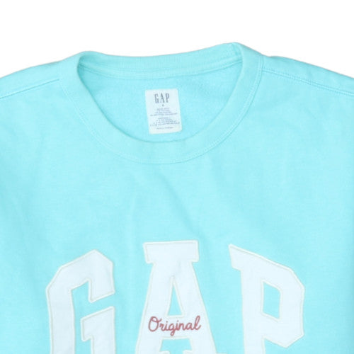 GAP Men's Blue Logo Pullover Sweatshirt Size S Crew Neck