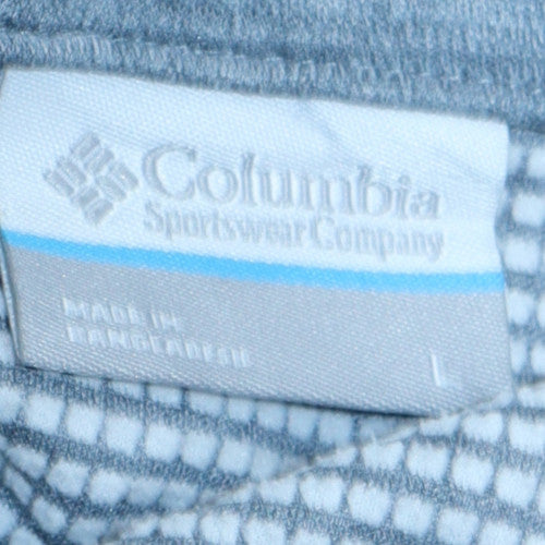 Columbia Men's Blue Polyester Full Zip Track Jacket Size L