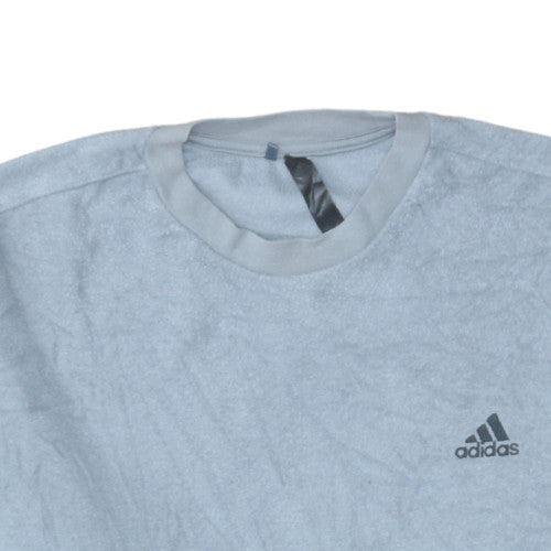 Adidas Men's Blue XL Crew Neck Fleece Pullover Sweatshirt