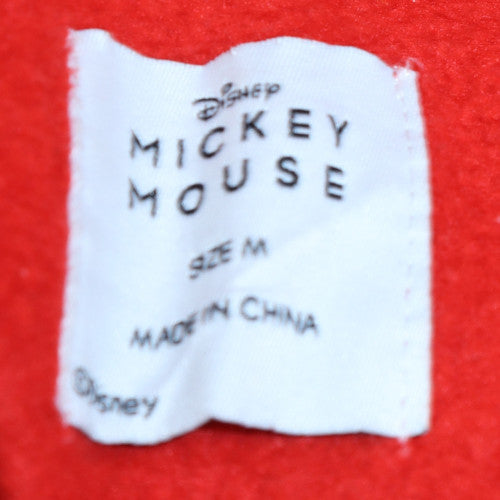 Disney Women's Red Mickey Mouse Pullover Hoodie Medium