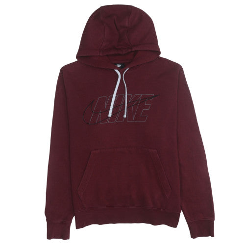 Nike Men's Red Pullover Hoodie M Graphic Fleece Sweatshirt